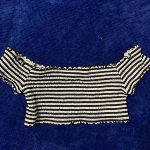 VS Pink off the shoulder bikini top